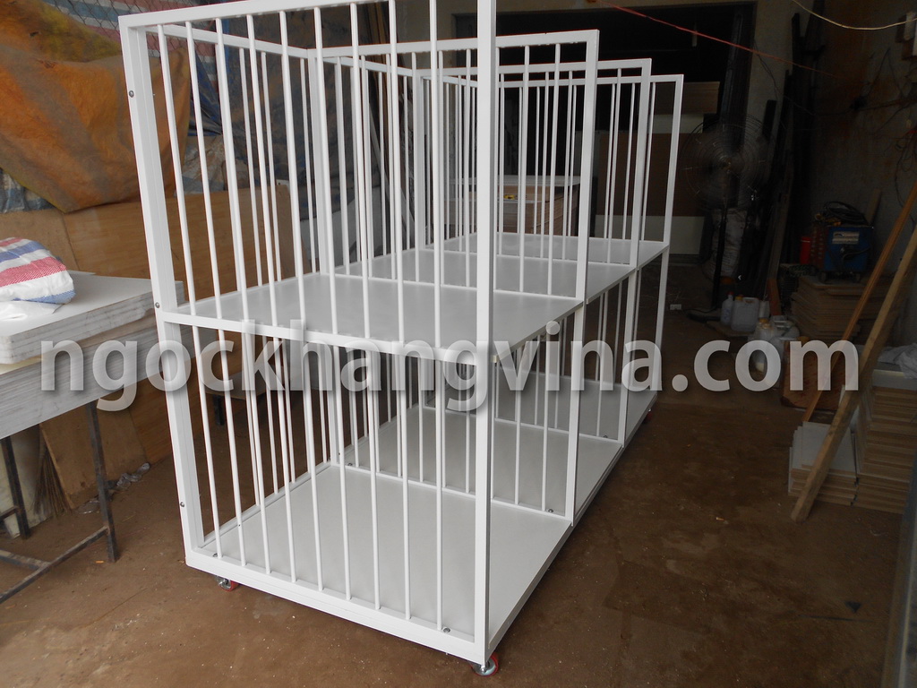 Kệ vải di động đôi